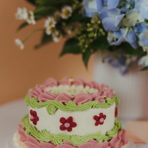 Mother’s Day cake add-on Townsville vintage mini cake with flowers