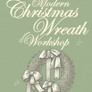 Modern Christmas wreath design workshop Townsville